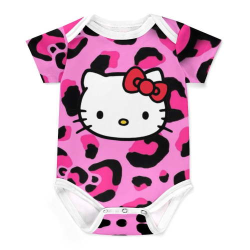 Hello Kitty Baby Bodysuit Boy Girl Clothes Soft Newborn Infant Outfit Short Sleeve Romper