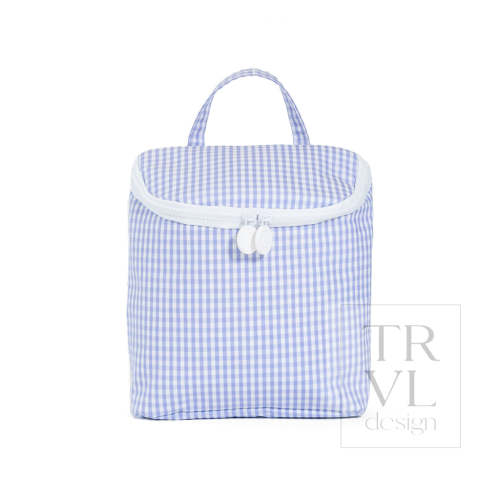 shopTRVLdesign Take Away Bottle Bag - Gingham Lilac - Take Away Bottle Bag - Gingham Lilac