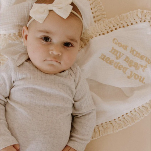 God Knew My Heart Needed You Tassel Swaddle Blanket – OUR HOUSE ABOVE