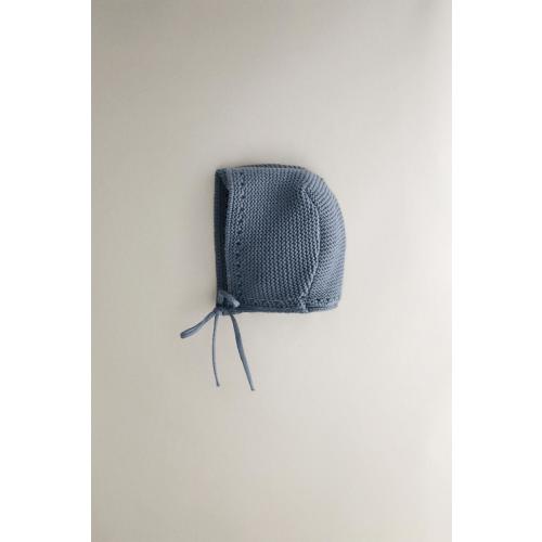 BABY BONNET WITH BOBBLES - Blue | ZARA United States