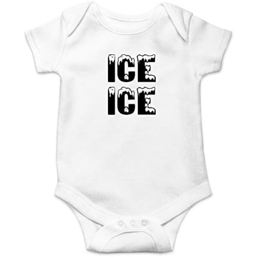Crazy Bros Tees Ice Ice Baby Bodysuit - Funny Infant Outfit Boy Girl Clothing Adorable Romper Unisex Clothing