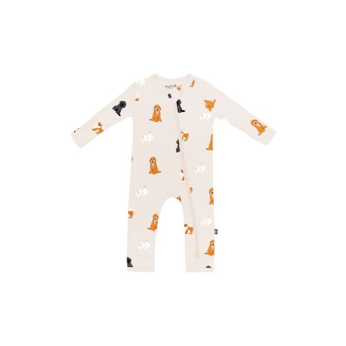 Kids' Dog Print Zip-Up Romper