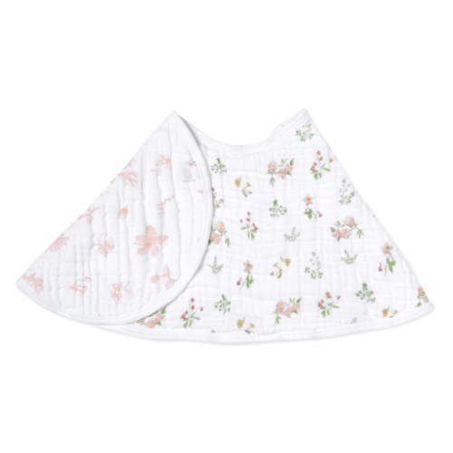 aden + anais™ essentials Cotton Muslin Burpy Bib, Pink, Country Floral, Girl
