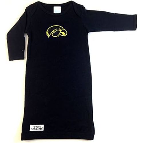 Iowa Hawkeyes Newborn Baby Layette Gown Black 0-3 Months