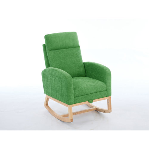 Isabelle & Max™ Rocking Chair With Adjustable Footrest,Solid Wood Legs | Wayfair