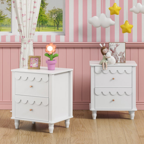 Charlton Home® Dorlan 19.7“W Cute Cloud shape Nightstand & Reviews | Wayfair