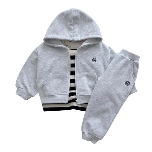 Gerichy Baby Boys Fall Winter Outfits, Baby Boy Outfits Toddler Baby Boy Girl Fall Winter Outfits Children's Kid's Hoodie Set Boy's And Girl's Baby Zipper Hooded Long Sleeved Long Pants Two Piece Set