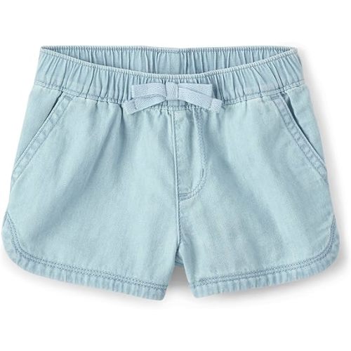 The Children's Place Baby Girls' and Toddler Pull on Chambray Shorts