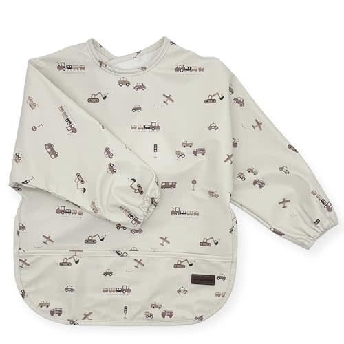 HoneyPeas Long sleeve Bib for Girl Boy Baby Toddler 6-24 M Essential Must Have for Eating Feeding Baby Led Weaning Mess Free