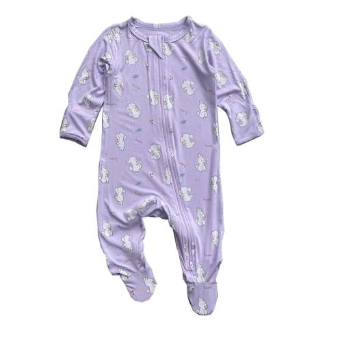 Bellafa Unisex Baby Footies Pajamas,Rayon Derived From Bamboo,Buttery Soft Sleep 'N Play PJs,2-Way Zipper Toddler Sleeper,0-18 Months