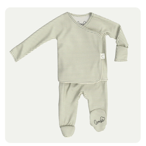 Footie - Mint Twist – Bonsie Skin to Skin Babywear