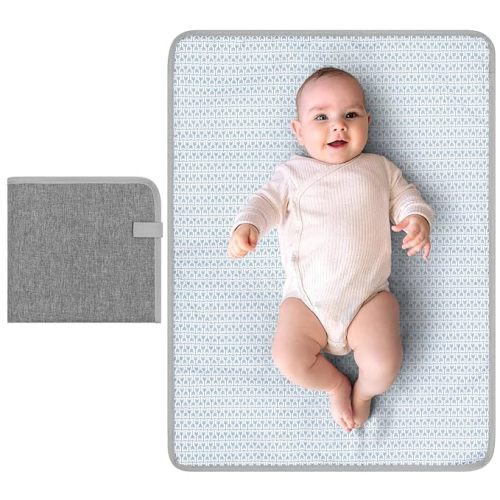 Accmor Portable Diaper Changing Pad, Waterproof Baby Changing Mat, Foldable Portable Travel Changing Pads for Baby, Grey