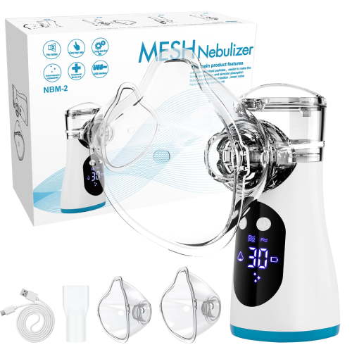 Portable Handheld Mist Device for Home Use Quiet Mesh Atomizer for Adults & Kids bule