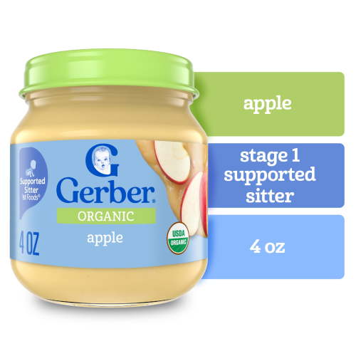 Gerber 1st Foods Organic for Baby Baby Food Apple, 4 oz Jar
