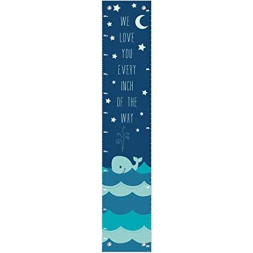 Nautical Chart for Kids Love You Every Inch of The Way Aquatic Room Decor Whale Height Growth Chart