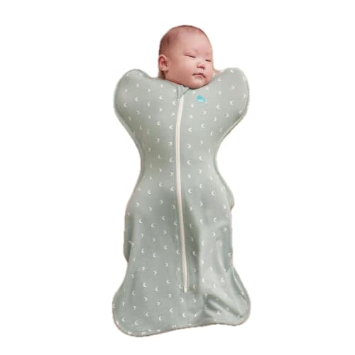 Love to Dream Swaddle Up, Baby Sleep Sack | 1.0 TOG, 5-8.5 lbs, Olive Moon | Arms Up Swaddle Helps Baby Self-Soothe and Sleep Longer, Secure Fit Helps Calm Startle Reflex, Newborn Essentials 68–75F
