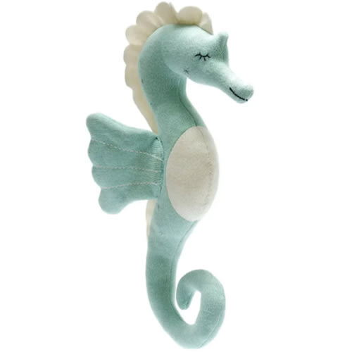 Cotton Knitted Green Seahorse