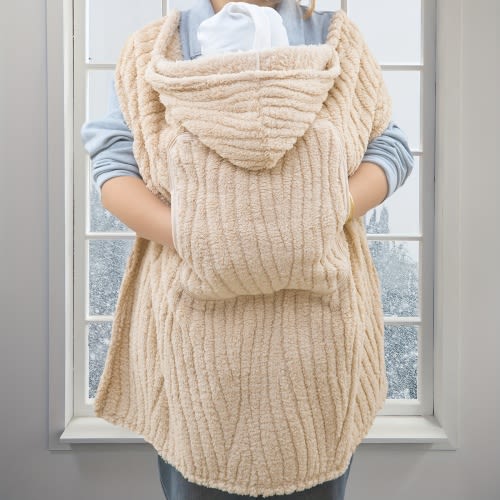 Baby shawl windproof and warm plush blanket outdoor baby cloak is the perfect gift for babies