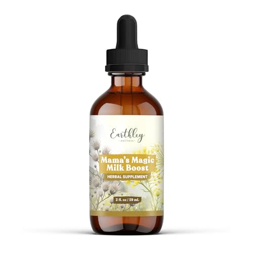 Earthley Wellness Mama’s Magic Milk Boost, Lactation Herbal Tincture, Breastfeeding & Milk Supply Support for Nursing Moms, Postpartum Recovery & Nourishment (2 oz)