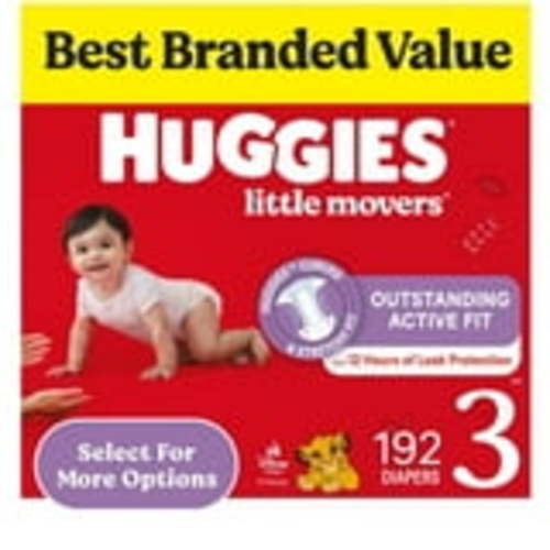 Huggies Little Movers HuggFit 360° Diapers, Sizes 3-7 - Samsclub.com