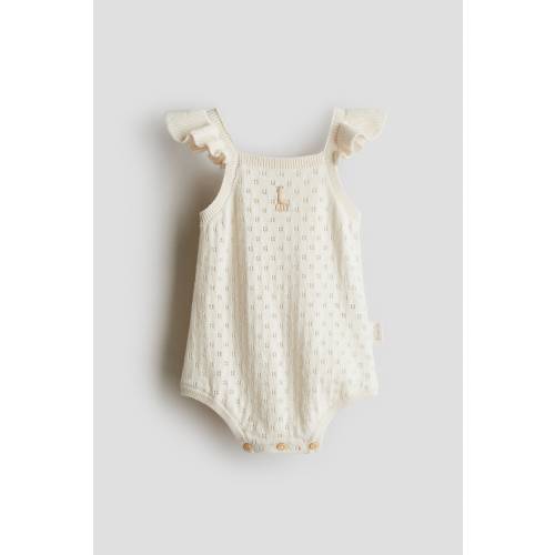 POINTELLE-KNIT ROMPER SUIT