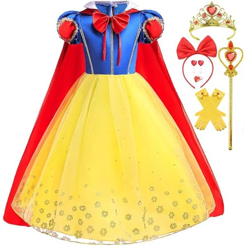 Princess Costume Dress for Little Girls Princess Dress Up Costume Party Carnival Halloween Cosplay with Accessories