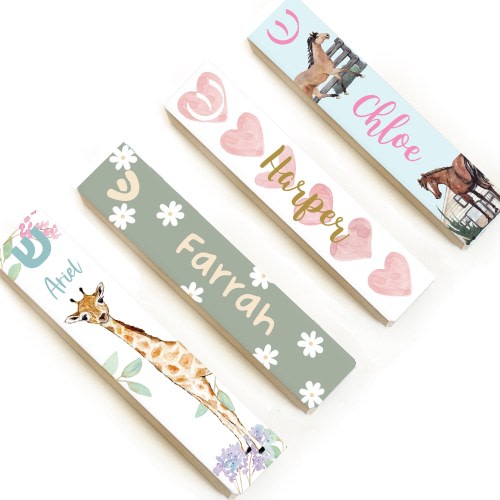 Personalized Kid's Mezuzah Case, Children's Mezuzot, Custom Mezuzah, Jewish Gifts, Girl's Mezuzah, Horse Mezuzah, Giraffe Mezuzah, Hearts