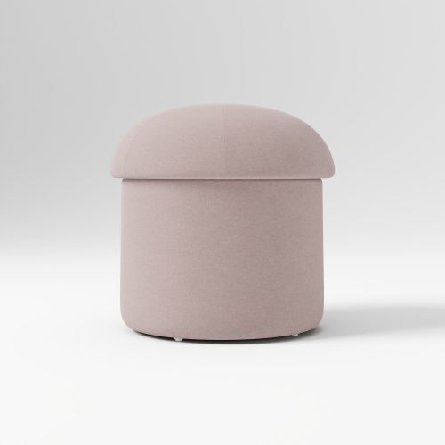 Elora Storage Mushroom Play Pouf, Performance Velvet, Mauve