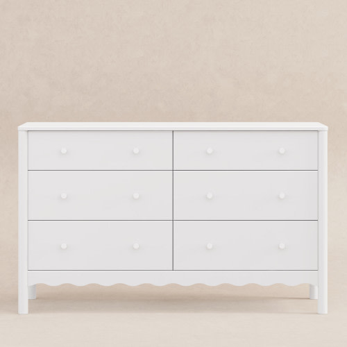 babyletto Swell 6-Drawer Wide Assembled Dresser - White