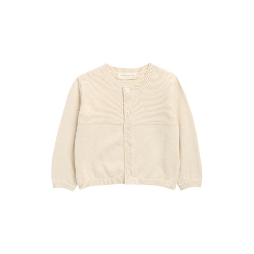 Heathered Organic Cotton Knit Cardigan, 6-12M