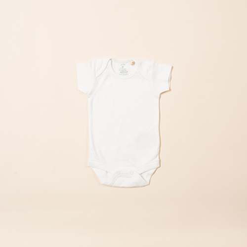 Natural Short Sleeve Baby Body - Single