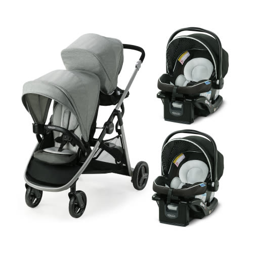 Ready2Grow™ LX 2.0 Double Stroller & SnugRide® Lite LX Infant Car Seat Twin Bundle