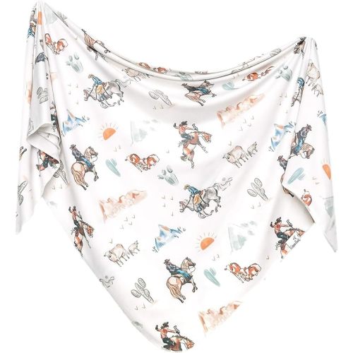 Copper Pearl Swaddle Blankets for Newborns | Soft Stretchy Receiving Blankets for Boys and Girls | Large 46 x 46 Inch Baby Blankets | Lightweight and Breathable Swaddles | Boone