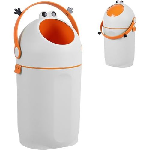 15L Baby Diaper Pail Odor Locking with Airtight Lid & Child Safe Lock,White