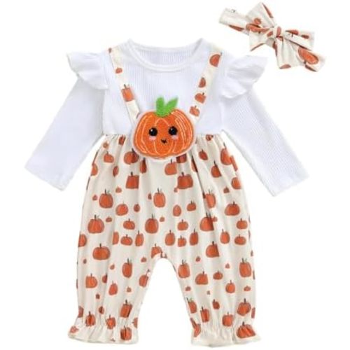 YINGISFITM Newborn Baby Girl Clothes Long Sleeve Romper One Piece Jumpsuit Fall Winter Infant Outfits 0 3 6 9 12 18 Months