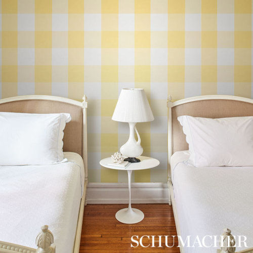 Schumacher Willa Check Large Wallpaper | Wayfair
