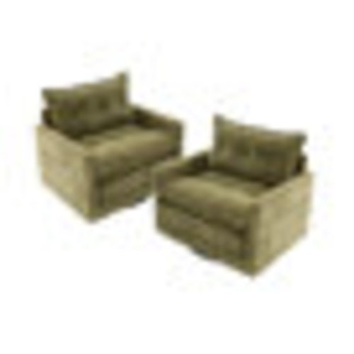 OutHome Furni 36" Chenille Upholstered Single Swivel Chair & Reviews | Wayfair