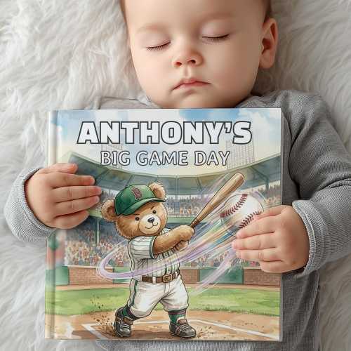 Personalized Baseball Bedtime Book, Custom Sports Storybook With Name For Toddlers, Gift for Girl, Bedtime Keepsake