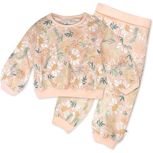 HonestBaby Unisex-baby 2-Pack Crewneck Sweatshirt and Sweatpant Set 100% Organic Cotton for Toddler, Baby Boys, Girls