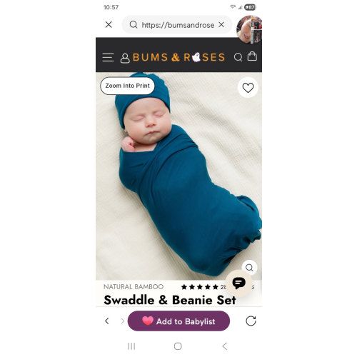 Navy or Not Swaddle & Beanie Set