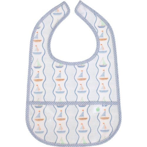 The Wipe It Bib, Sailboats - Apple of My Isla Bibs | Maisonette