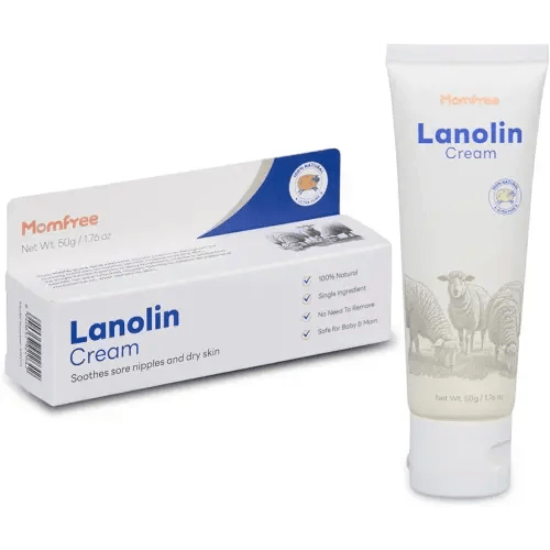 Natural Lanolin Nipple Cream: Soothing Nipples Cream Single Ingredient | Soothes Cracked & Sore Nipples | No Need to Remove Safe for Baby & Mom - 50g/1.76oz