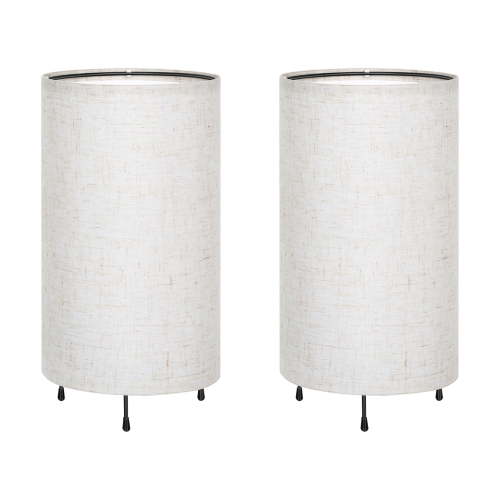 Kids Night Light Cylinder Nightstand Light Linen Plug-In (Set of 2)