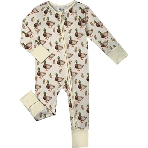 Bamboo Viscose Baby Pajamas Boys Girls, 2-Way Zipper Romper, YKK, Preemie & Newborn Sleepers 0-24 Months