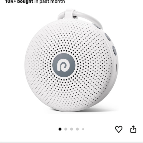 Dreamegg Portable Noise Machine for Baby Adult, Features Powerful Battery, 21 Soothing Sound, Noise Canceling for Office & Sleeping, Sound Therapy for Home, Travel, Registry Gift, Classic White