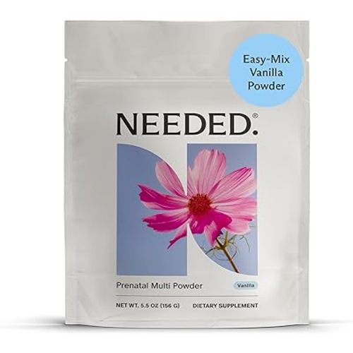 Needed. Prenatal Multivitamin Powder with Choline - for Prenatal, Pregnancy, Breastfeeding, Postpartum | Expertly-Formulated & Third-Party Tested | Vanilla Flavor, 30-Day Supply