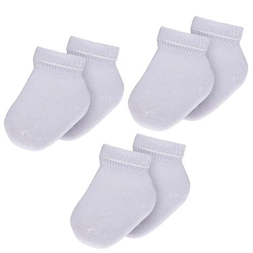 Unconditional Mom Unisex Adjustable Newborn White Socks with Cuff