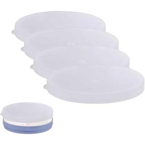 Elk and Friends Kids 6.7" Porcelain Plate Silicone Lids | Lids Only | Microwave & Dishwasher Safe