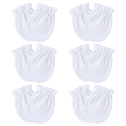 Flagsky Baby Mittens 0-6 Months No Scratch 100% Cotton Gloves for Newborn Boys Girls