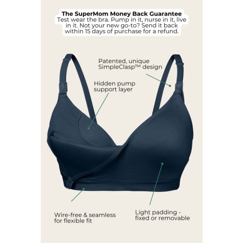 SuperMom® Hands-Free Pumping Bra | Midnight – Simple Wishes